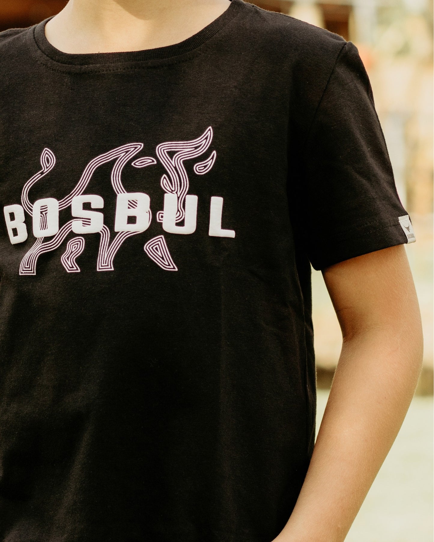 Kids Black With Bull