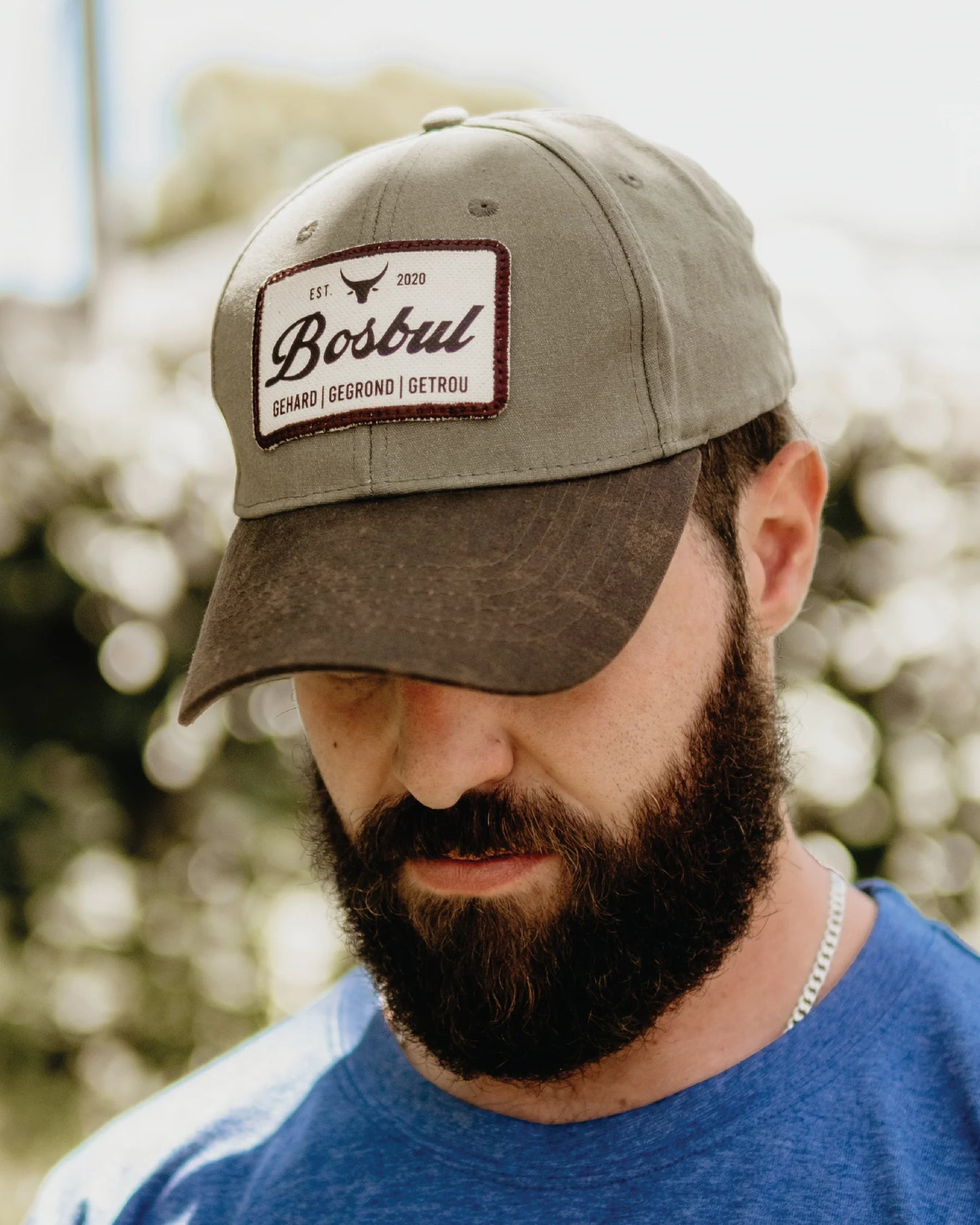 2 Tone Olive/Brown Cap With DTF Badge