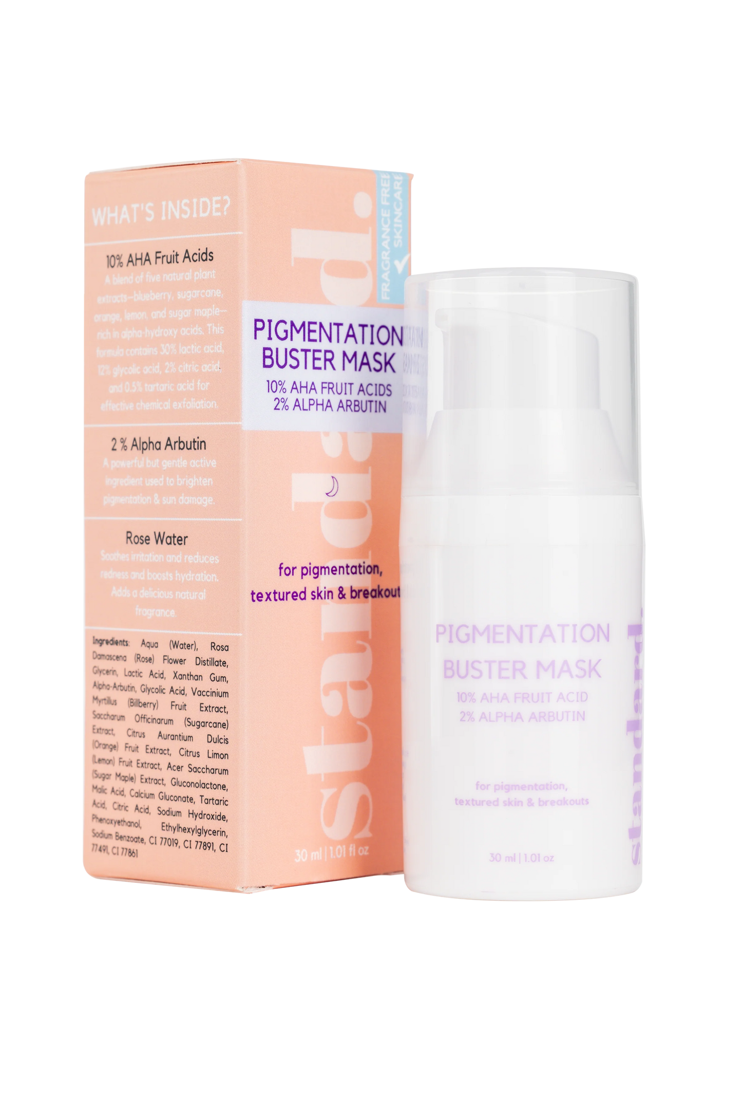Pigmentation Buster Mask: 10% AHA Fruit Acid & 2% Alpha Arbutin 30ml