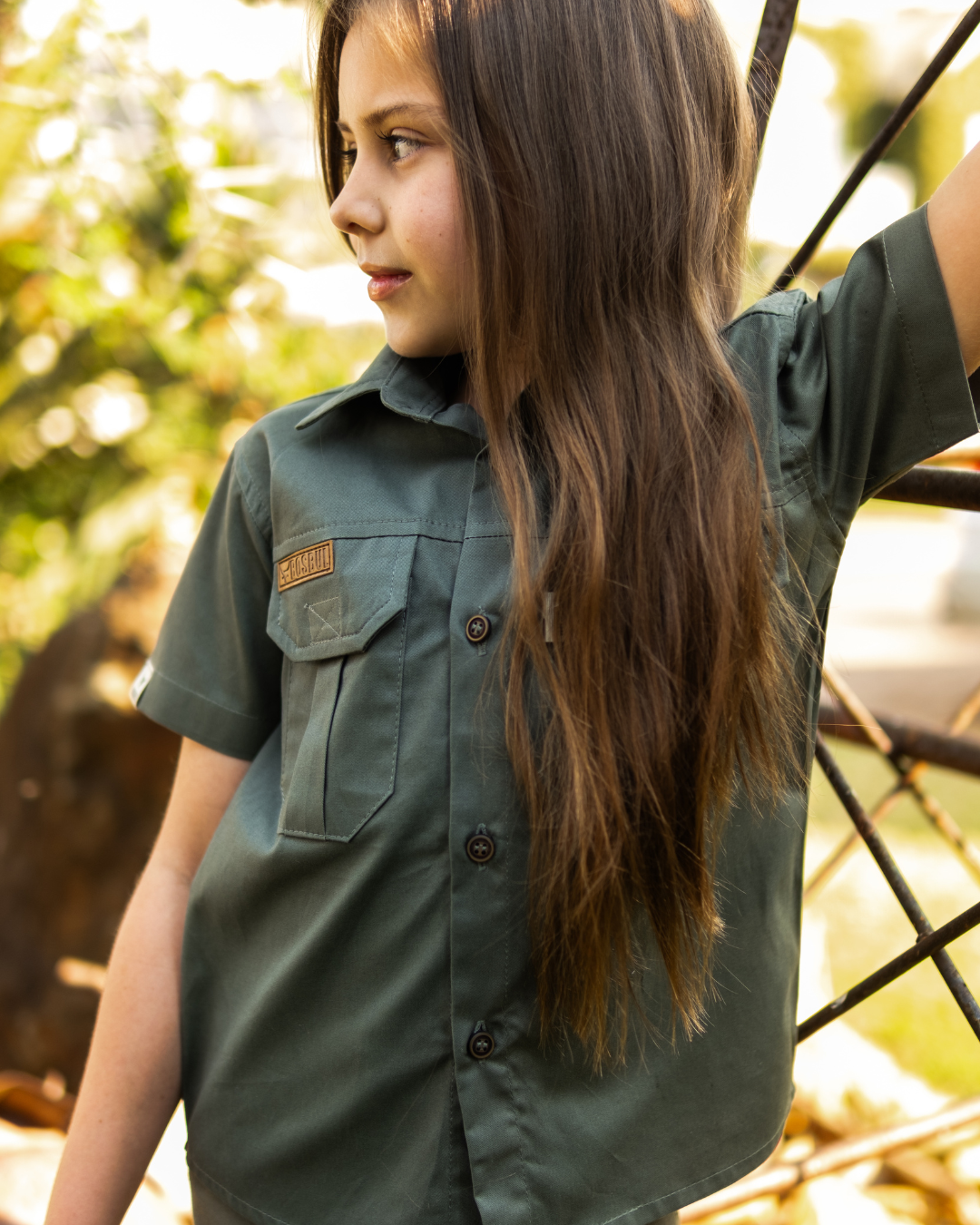 Kids Cotton Twirl Shirt Green