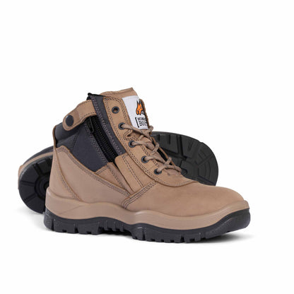 961 NON-SAFETY ZIPSIDER BROWN BOOT
