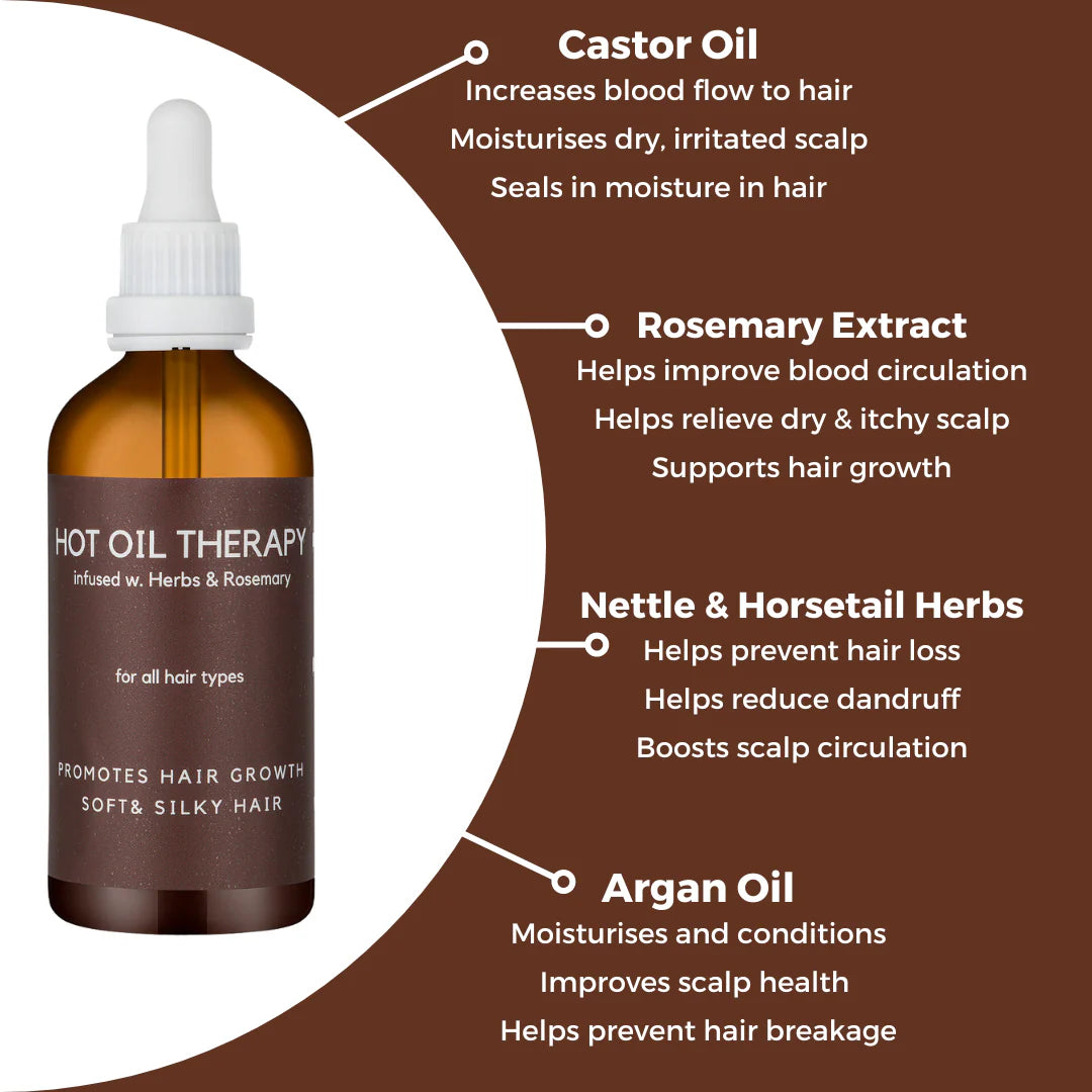 Hot Oil Hair Therapy with Rosemary