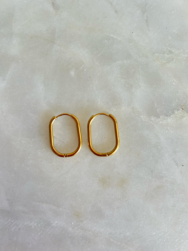 Mira Oval Hoop Earring