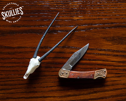 Resin Skullies - Miniature Replica Gemsbuck Skull