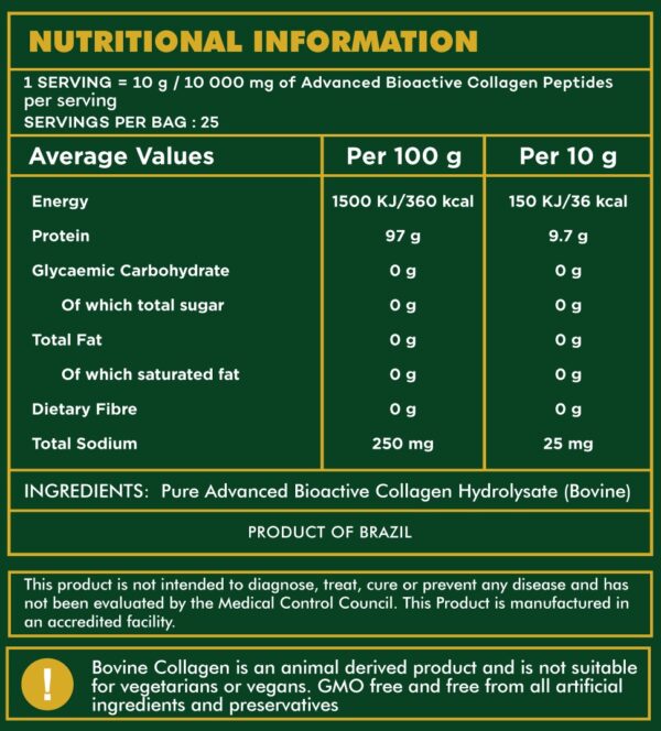 REVIVE - GLOTRITION COLLAGEN Type I and III Natural bovine collagen 250g