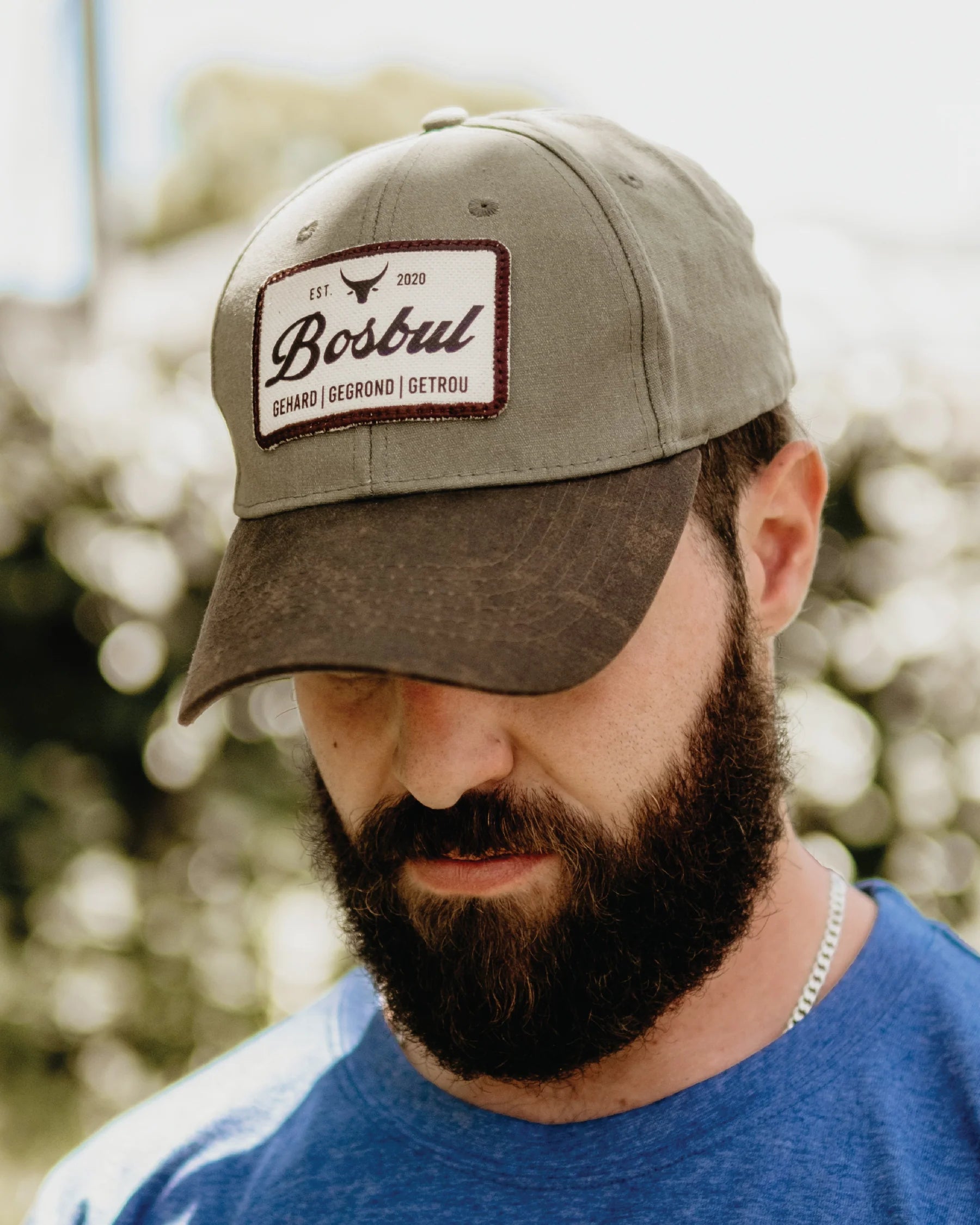 2 Tone Olive/Brown Cap With DTF Badge