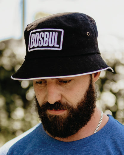 Black/White Bucket Hat - Bosbul Hat
