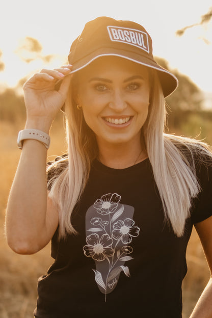 Black/White Bucket Hat - Bosbul Hat