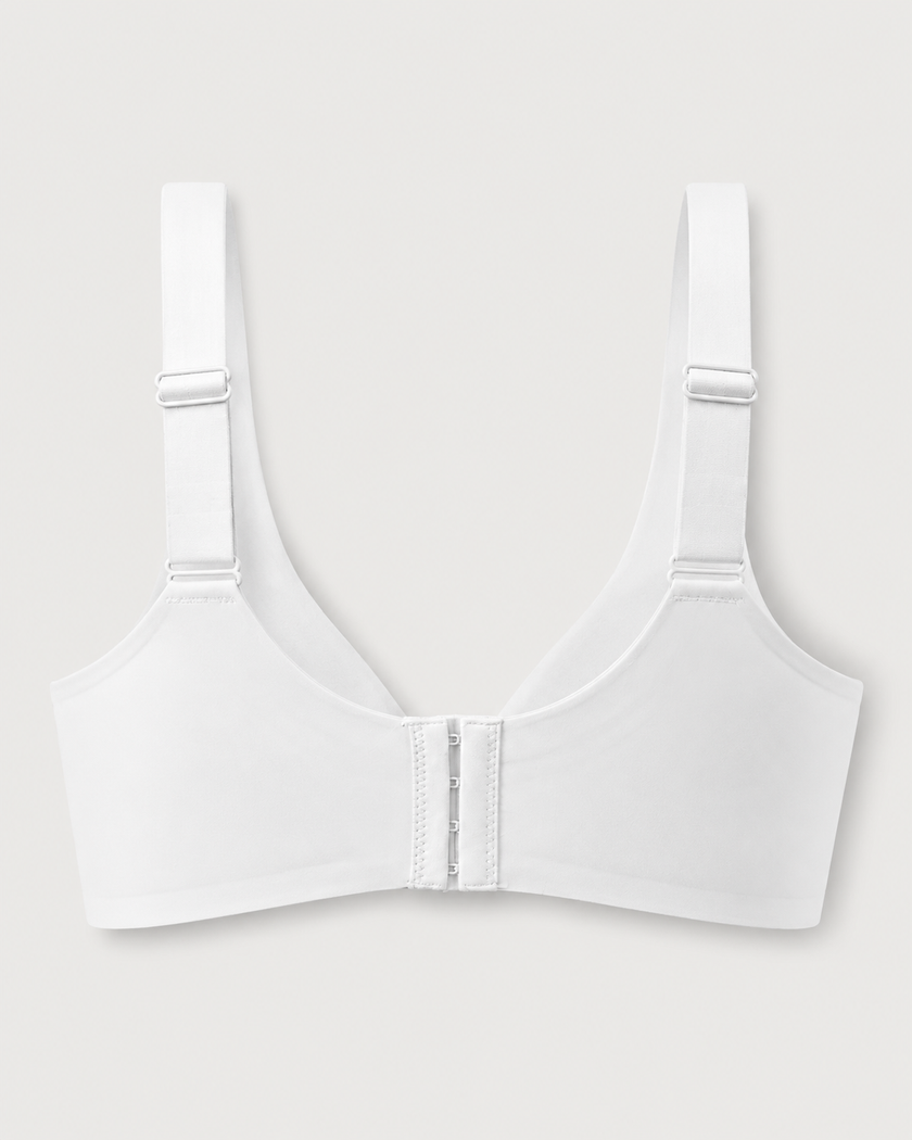 Plus Size White Jelly Bra | Wireless/Wide Straps