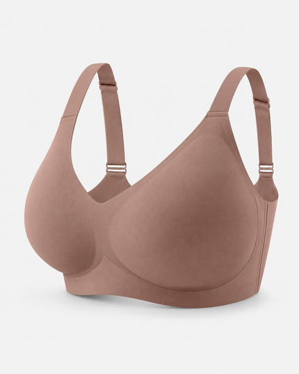 Plus Size Brown Jelly Bra | Wireless/Wide Straps