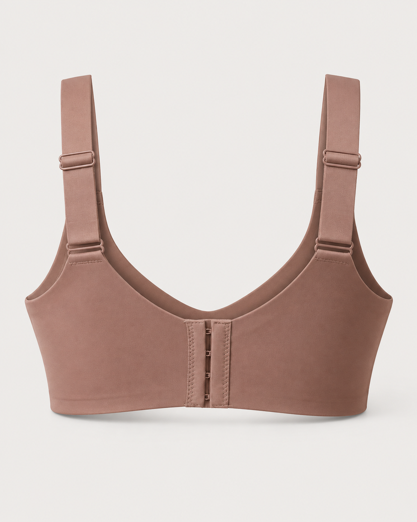 Plus Size Brown Jelly Bra | Wireless/Wide Straps
