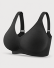 Plus Size Black Jelly Bra | Wireless/Wide Straps