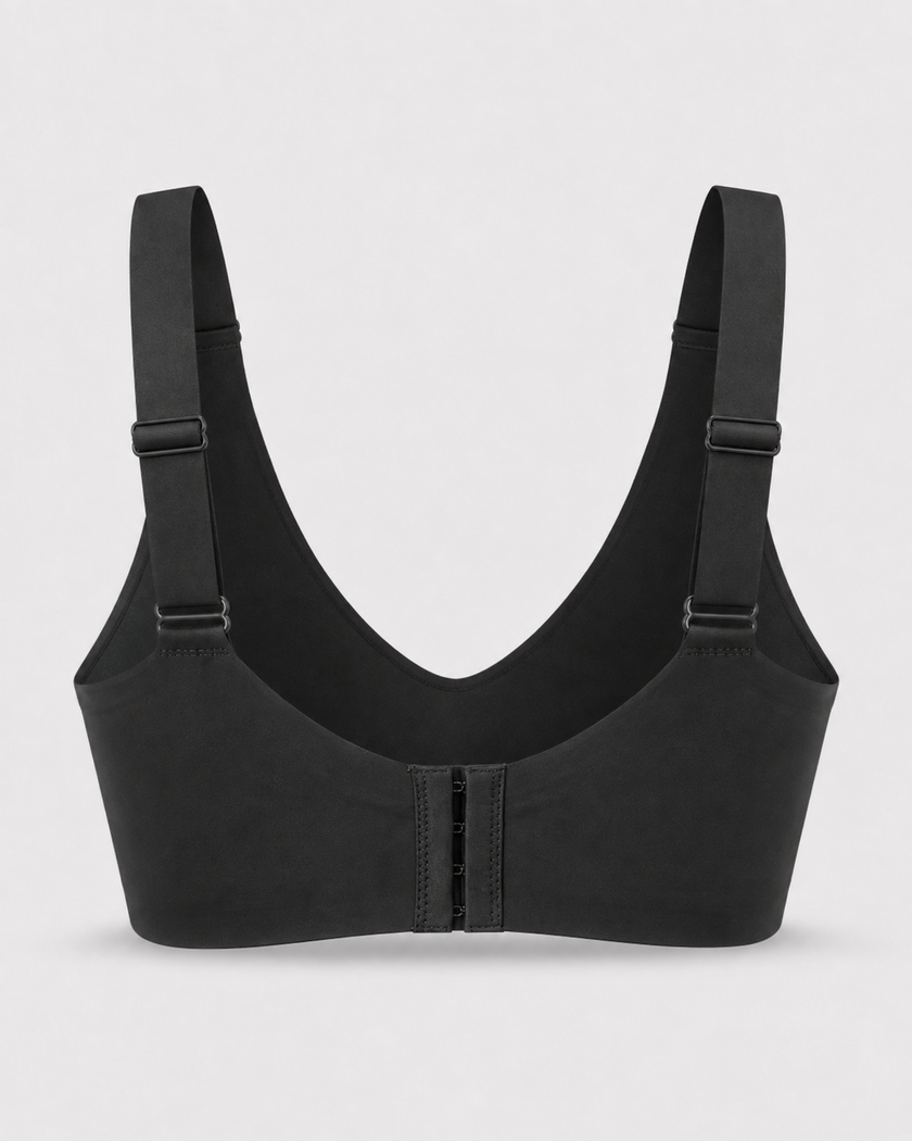 Plus Size Black Jelly Bra | Wireless/Wide Straps