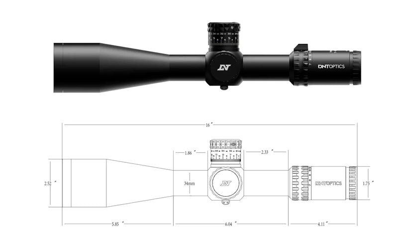 DNT Optics TheOne 7-35X56 FFP TOR 34mm Tube