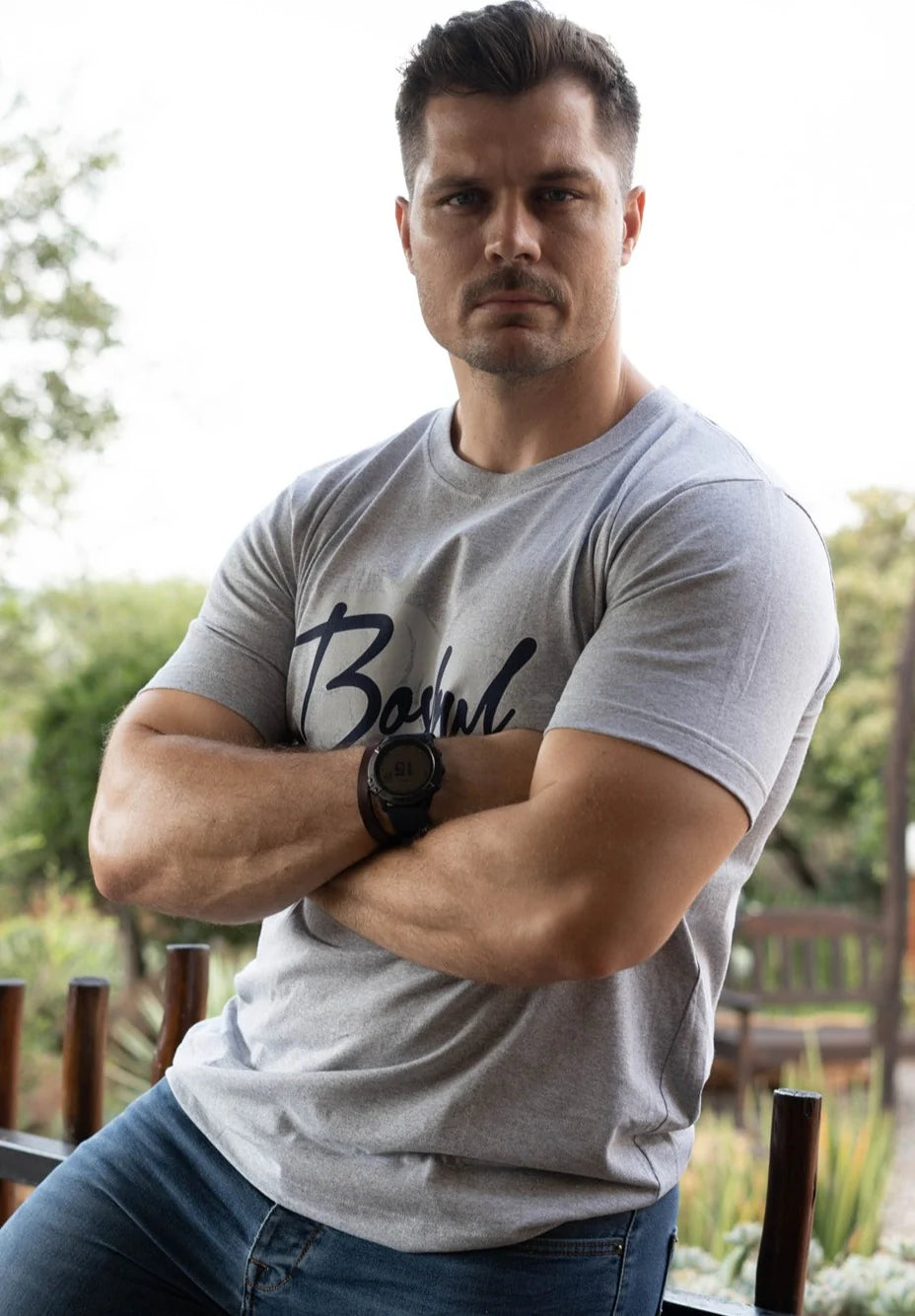 Bosbul Light Grey Melange T-Shirt
