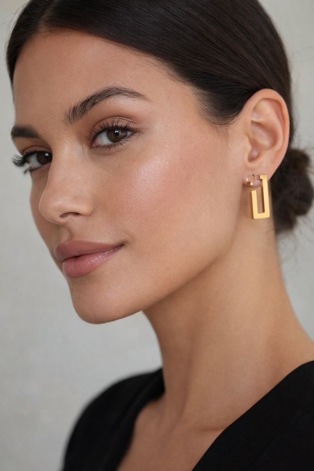 Mira Rectangular Hoop Earring