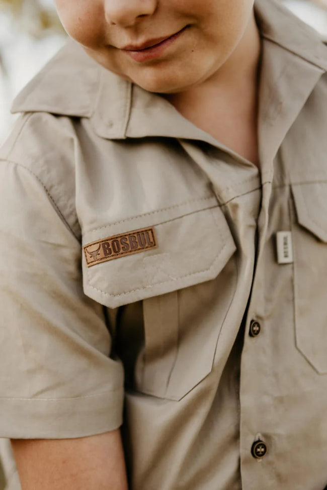 Kids Cotton Twirl Shirt Khaki