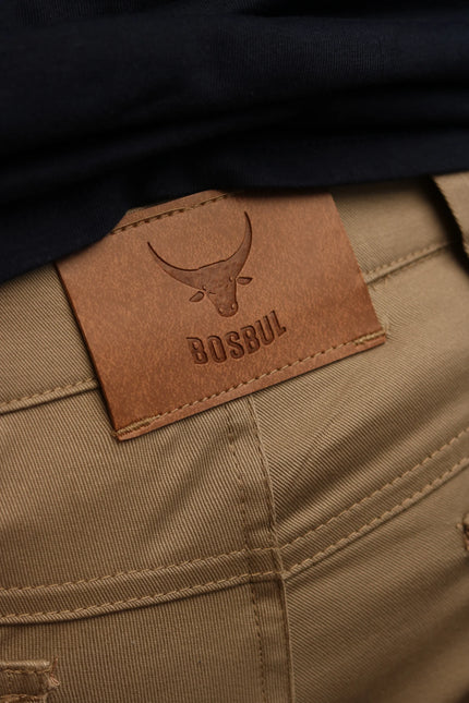 Bosbul Khaki Stretch Shorts