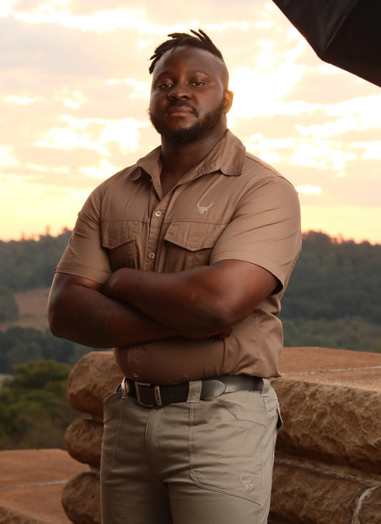 Double Stitched Vented Cotton Twirl Bush Shirts (Army Brown)