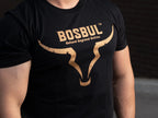 Black Rodeo T-Shirt with Bronze Bull