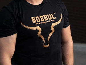 Black Rodeo T-Shirt with Bronze Bull