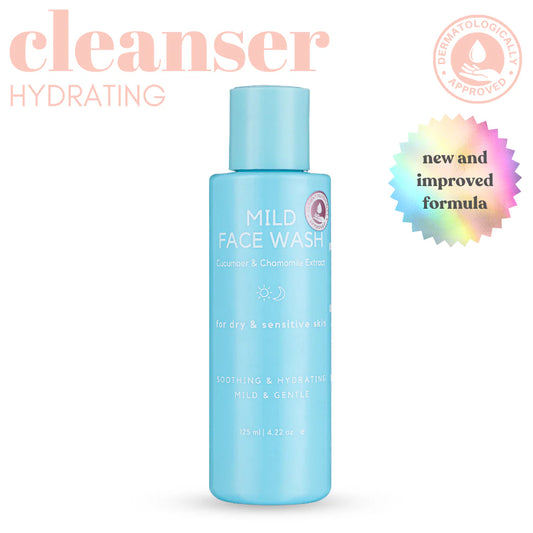 Mild Face Wash with Cucumber Extract & Rose Water 125ml