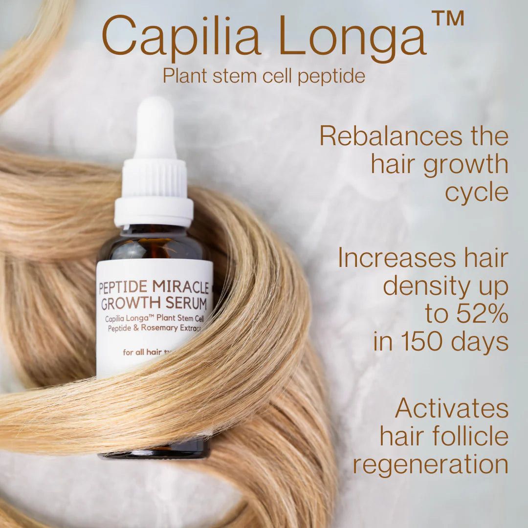 Peptide Miracle Hair Growth Serum with Rosemary Extract & Plant-Stem-Cells 50ml