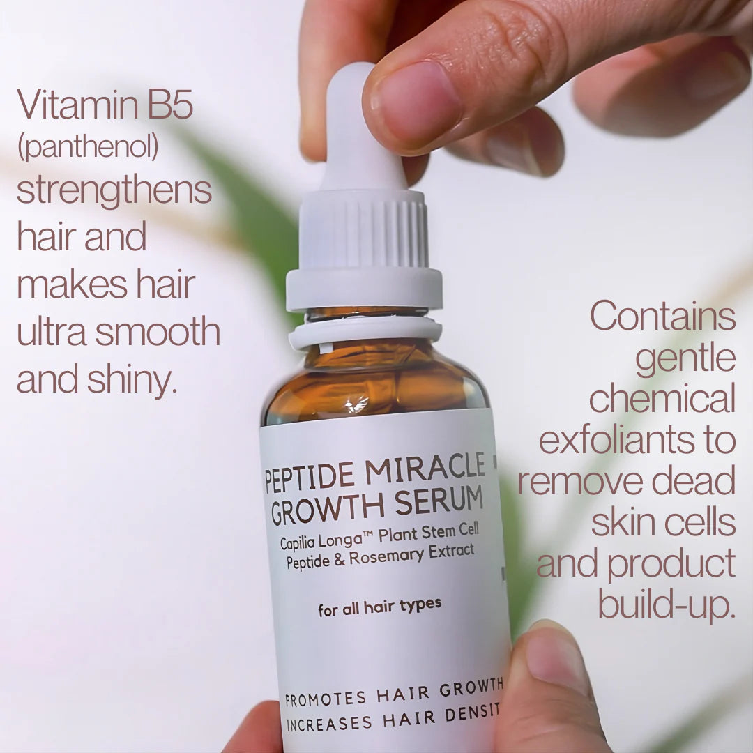 Peptide Miracle Hair Growth Serum with Rosemary Extract & Plant-Stem-Cells 50ml