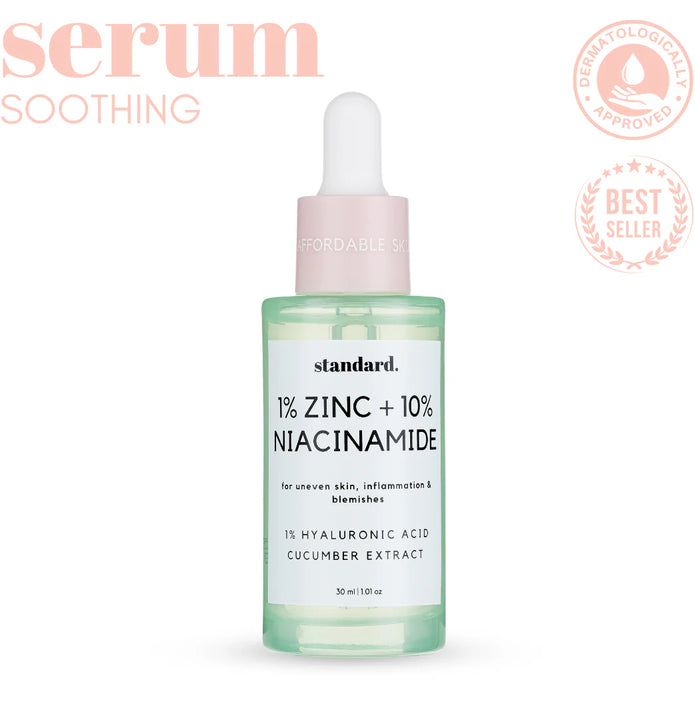 10% Niacinamide & 1% Zinc Serum with Hyaluronic Acid 30ml