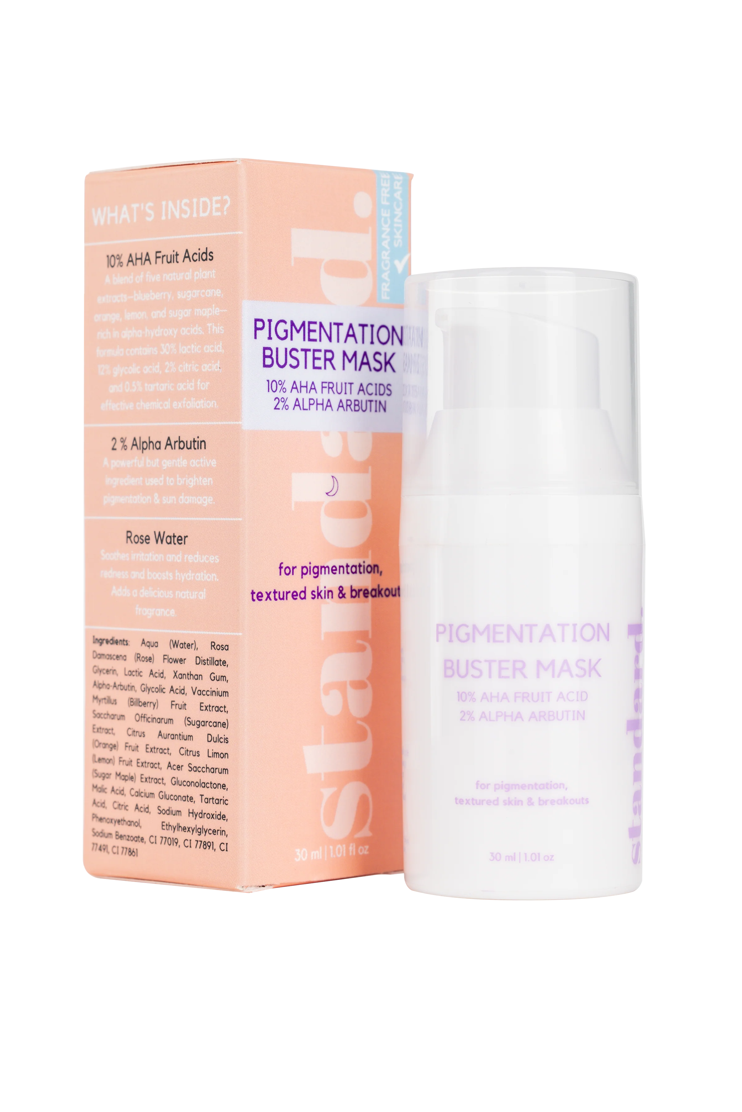 Pigmentation Buster Mask: 10% AHA Fruit Acid & 2% Alpha Arbutin 30ml