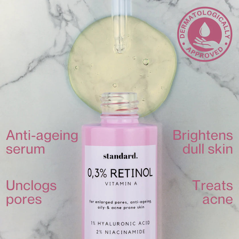 Retinol 0,3 (Vitamin A) % Serum with Niacinamide & Hyaluronic Acid 30ml