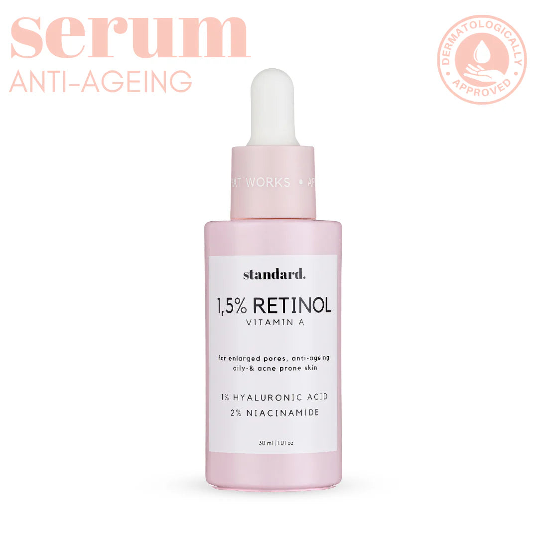 Retinol 1,5% (Vitamin A) Serum with Niacinamide & Hyaluronic Acid 30ml