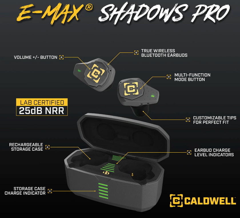 Caldwell E-Max Shadow Pro Earbuds