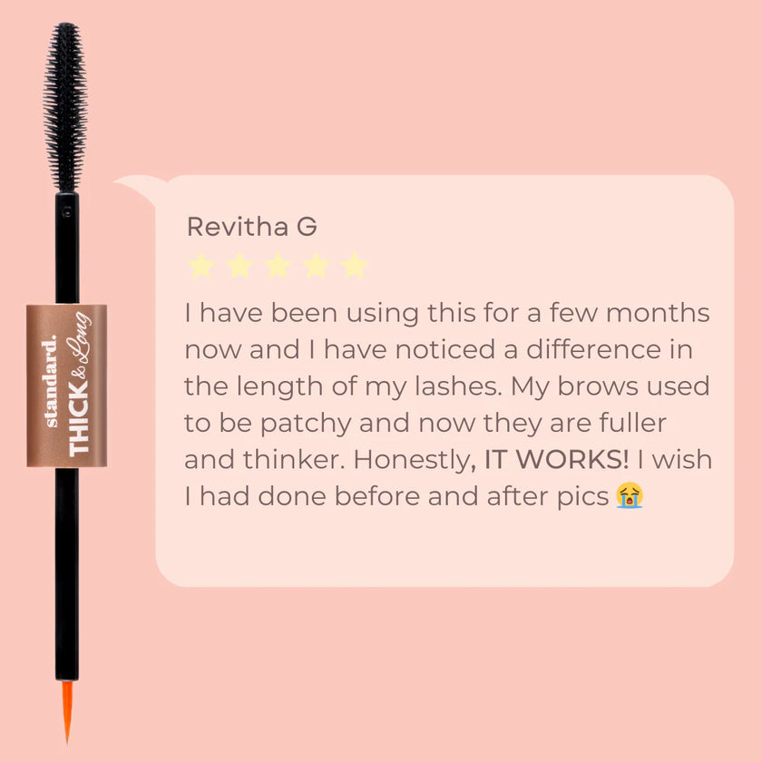 Thick & Long™ Lash Serum with Peptides, Hyaluronic Acid & Castor Oil