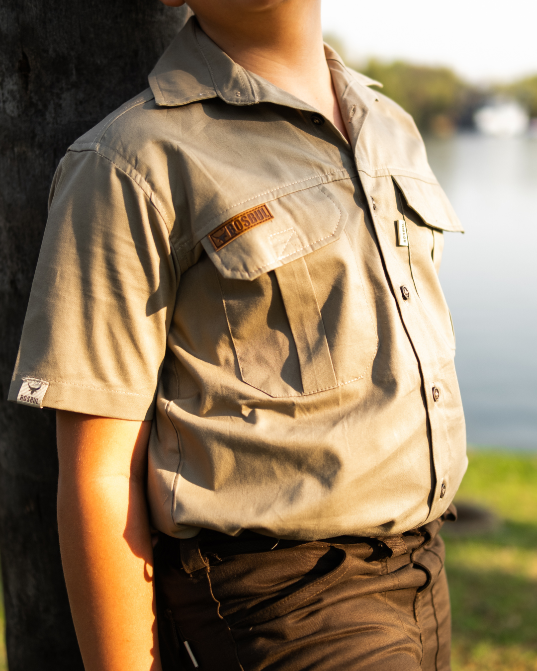 Kids Cotton Twirl Shirt Khaki