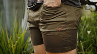 Bosbul Deep Olive Stretch Shorts