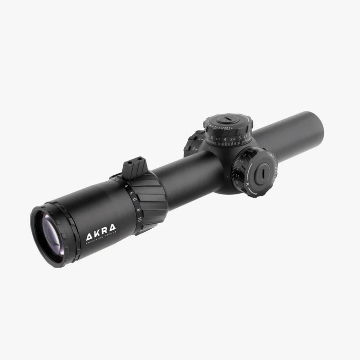 Akra ORIGIN 1-10×28 SFP MRAD+ 34mm Rings